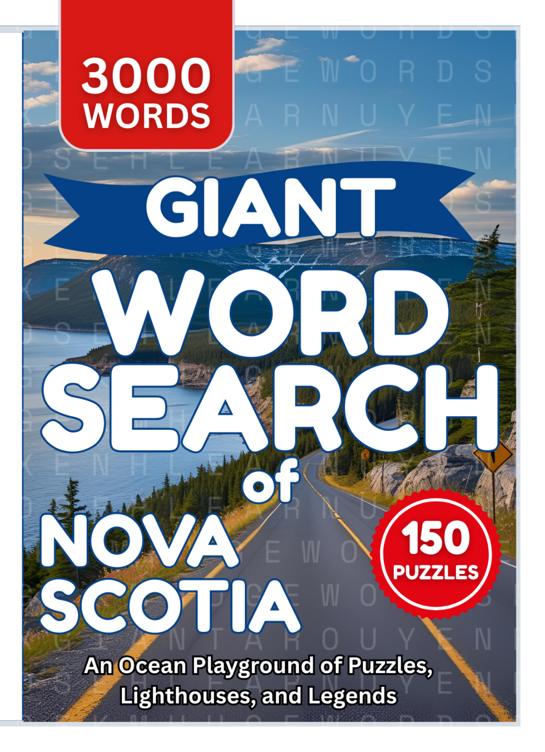 Giant Word Search of Nova Scotia book cover — large-print regional puzzle book