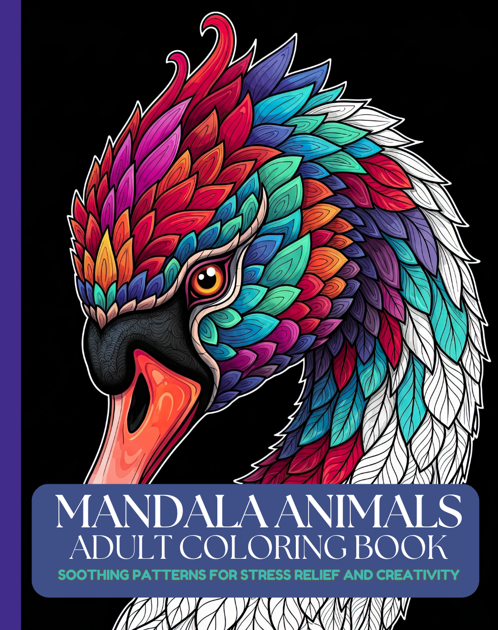 Mandala Cat Adult Coloring Book cover